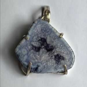 🟧Brand New SS Blue Druzy Pendant